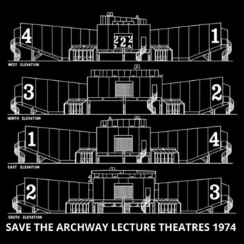 SAVE THE ARCHWAY LECTURE THEATRES 1974 - AS Colour Mens Box Long sleeve Tee Design