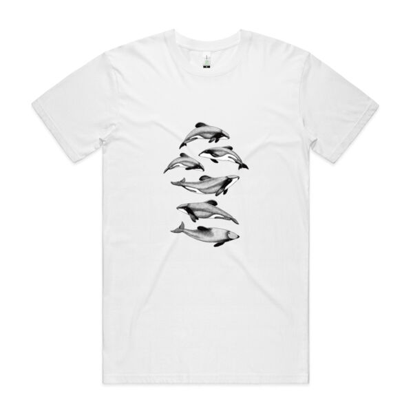 Maui/Hector's Dolphins - Unisex - Mens Staple Organic Tee Thumbnail