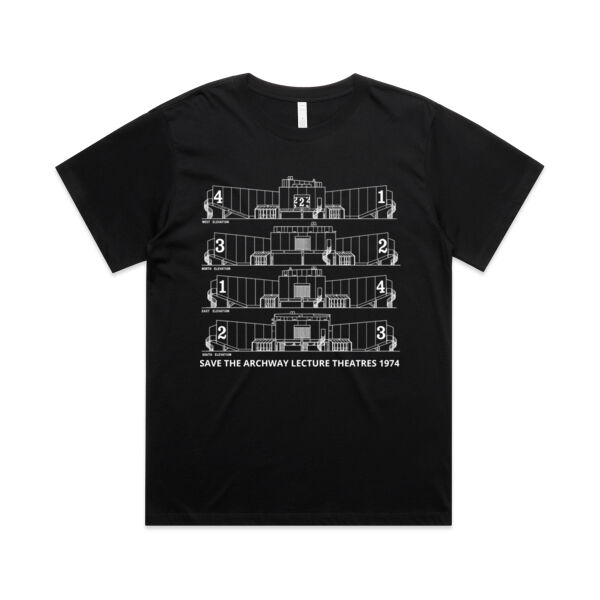 SAVE THE ARCHWAY LECTURE THEATRES 1974 - AS Colour Womens Martina Boyfriend Tee Thumbnail