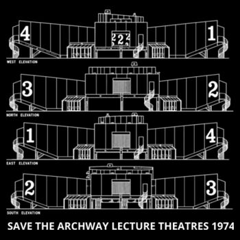 SAVE THE ARCHWAY LECTURE THEATRES - 1974 - AS Colour Frame Soft Cap Design